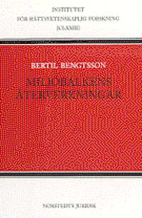 Miljöbalkens återverkningar; Bertil Bengtsson; 2001