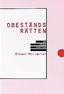 Obeståndsrätten : en introduktion; Mikael Mellqvist; 1997