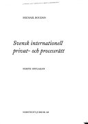 Svensk internationell privat- och processrätt; Michael Bogdan; 1999