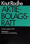 Aktiebolagsrätt; Knut Rodhe; 1999