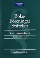 Bolag - föreningar - stiftelser; Carl Hemström; 2000