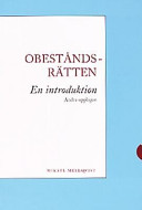 Obeståndsrätten : en introduktion; Mikael Mellqvist; 2000