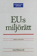 EU:s miljörätt; Said Mahmoudi; 2003