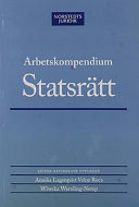 Statsrätt : arbetskompendium; Annika Lagerqvist Veloz Roca; 2002