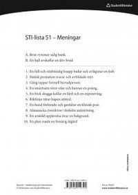 Dysartri - STI-lista 51-100 - Ord- och meningslistor för testning av patientens förståelighet; Lena Hartelius; 2015