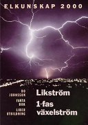 Elkunskap 2000/Lik&1-fas vä Fb; Bo Johnsson (lärare.); 1999