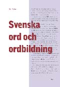Svenska ord och ordbildning; Ulf Jansson; 2006