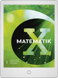 Matematik X Digitalt Övningsmaterial (elevlicens); Lennart Undvall; 2019