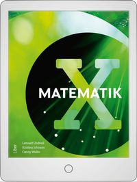 Matematik X Digital (elevlicens); Lennart Undvall, Kristina Johnson, Conny Welén; 2017