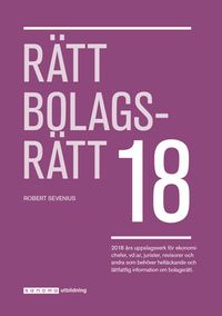 Rätt Bolagsrätt 2018; Robert Sevenius; 2018