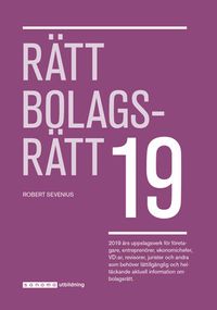 Rätt Bolagsrätt 2019; Robert Sevenius; 2019