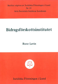 Bidragsförskottsinstitutet; Rune Lavin; 1977