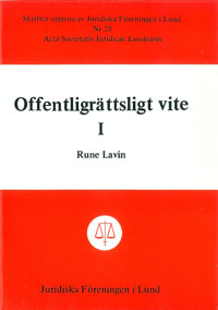 Offentligrättsligt vite I; Rune Lavin; 1978