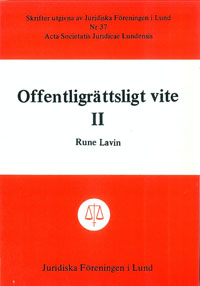 Offentligrättsligt vite II; Rune Lavin; 1980