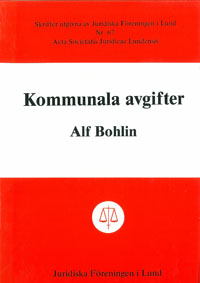 Kommunala avgifter; Alf Bohlin; 1984
