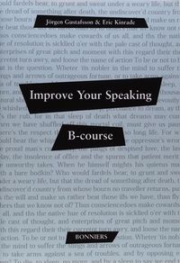 Improve Your Speaking B-course (5-pack); Jörgen Gustafsson, Eric Kinrade; 2000