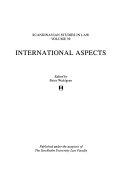 International Aspects; Peter Wahlgren; 2000