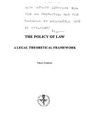 The Policy of Law: A Legal Theoretical Framework; Mauro Zamboni; 2004