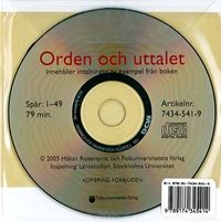 Orden och uttalet cd audio; Håkan Rosenqvist; 2005