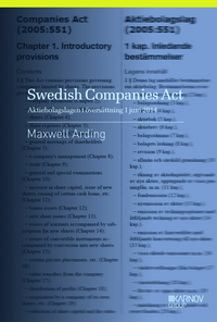 Swedish Companies Act - Aktiebolagslagen i översättning; Maxwell Arding; 2014