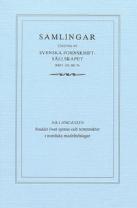 Studier över syntax och textstruktur i nordiska medeltidslagar; Nils Jörgensen; 1987