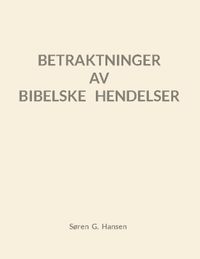 Betraktninger av bibelske hendelser; Søren Grønborg Hansen; 2023