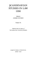 Scandinavian studies in law 34; Anders Victrin; 1990