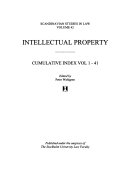 Intellectual Property; Peter Wahlgren, Stockholm Institute for Scandinavian Law; 2002