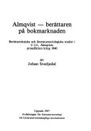 Almqvist - berättaren på bokmarknaden; Johan Svedjedal; 1987