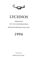 Lychnos 1994 : Årsbok för idé -och lärdomshistoria; Karin Johannisson; 1994