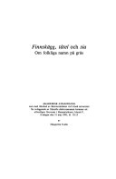 Finnskägg, tåtel och sia : om folkliga namn på gräs; Margareta Svahn; 1991