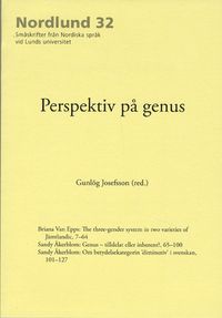 Perspektiv på genus; Gunlög Josefsson; 2013