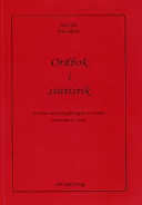 Ordbok i statistik; Olle Vejde; 2000